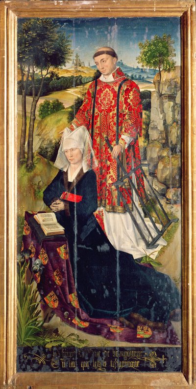 Right Panel, from the Main Altar Polyptych, Depicting Laure de Jaucourt, 1460-66 by Rogier van der Weyden